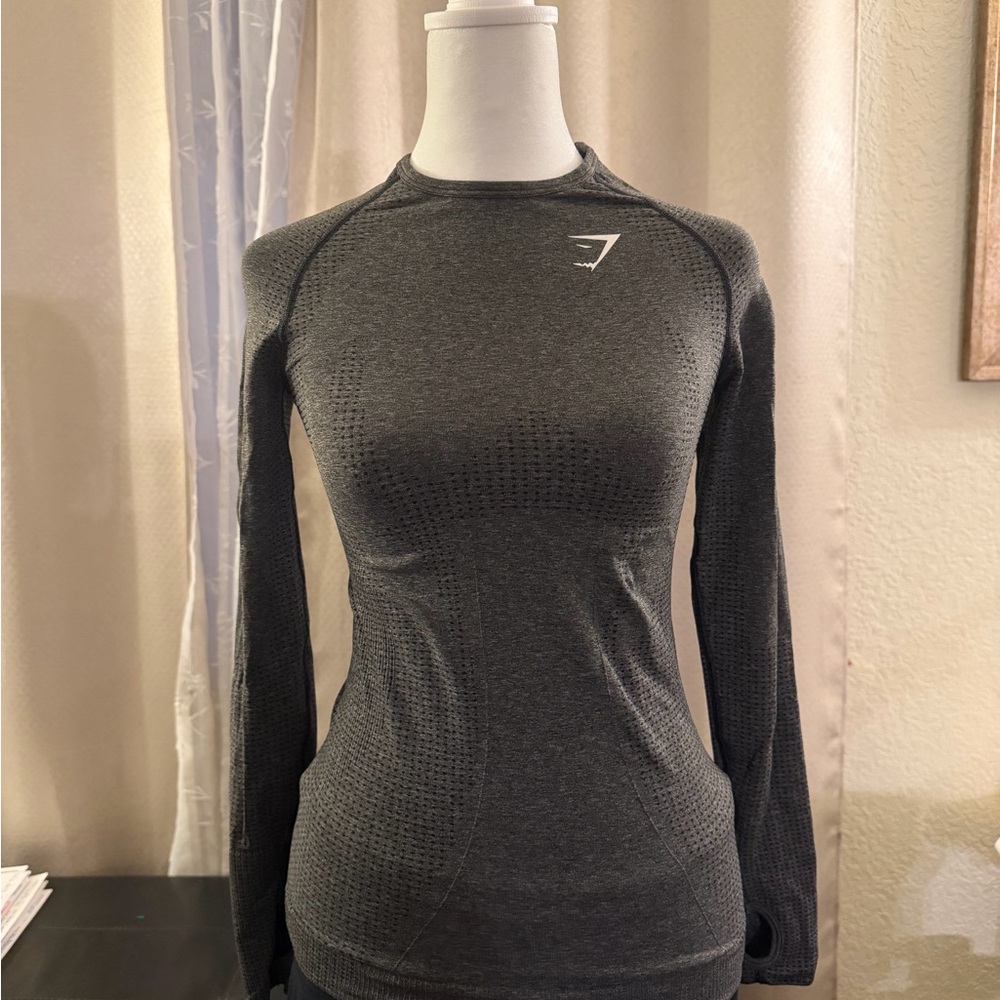 Gymshark Women's Long Sleeve Seamless Top - Charcoal